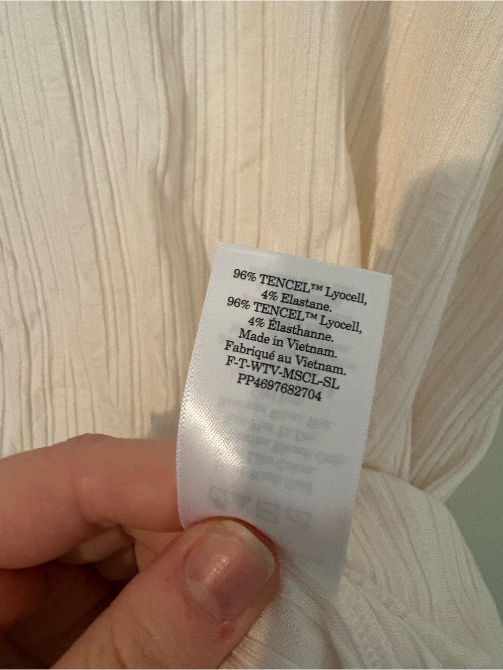 NWT Everlane Off White Rib Muscle Tee Short Sleeve Neutral Chic Feminine Casual - Picture 10 of 11